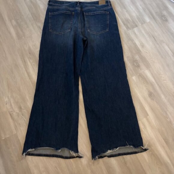 American Eagle Dreamy Drape Low-Rise Baggy Wide Leg Jean Size 16L - Picture 3 of 9